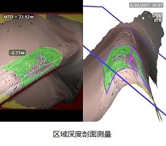 高清工業(yè)內窺鏡MViQ HD區域深度剖面測量
